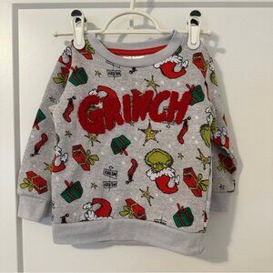 The Grinch Grey Festive Pullover Crewneck Size 2T Toddler